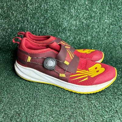 New Balance FuelCore Reveal BOA Red Yellow Athletic Running Shoes Boys Size 5.5Y