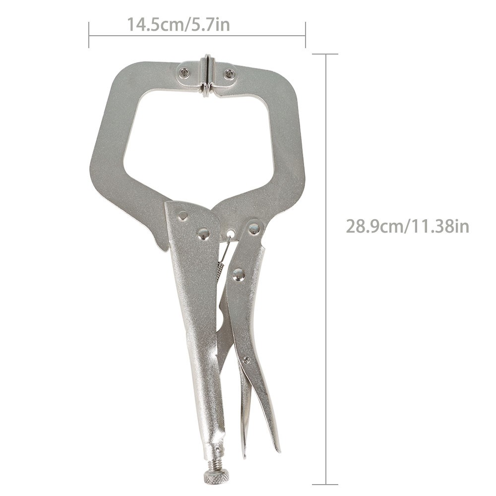 6 Pack 11 Inch Clamp Locking Pliers Adjustable Locking Welding With Swivel Pads