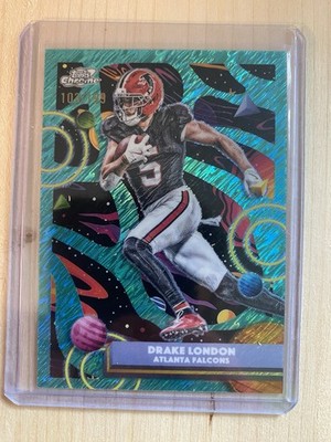 Topps 2025 Topps Chrome Drake London Atlanta Falcons Football #5 Serial /199