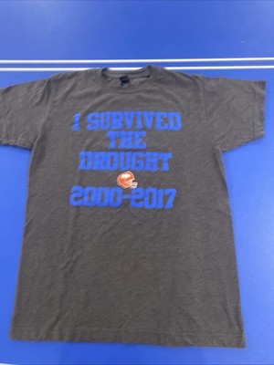 Tultex Buffalo Bills Mens Medium I Survived The Drought T-Shirt Gray NFL