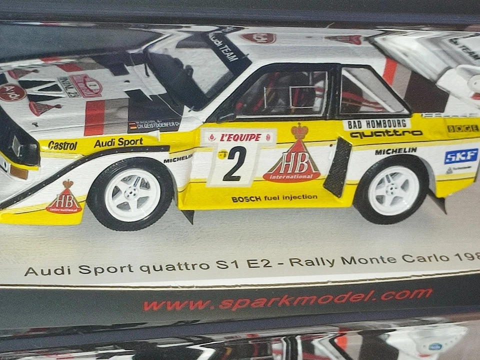 1x Spark S5190 AUDI QUATTRO S1 W.Rohrl WINNER Rally MONTECARLO 1986 - 1:43 Rare - Immagine 3 di 4