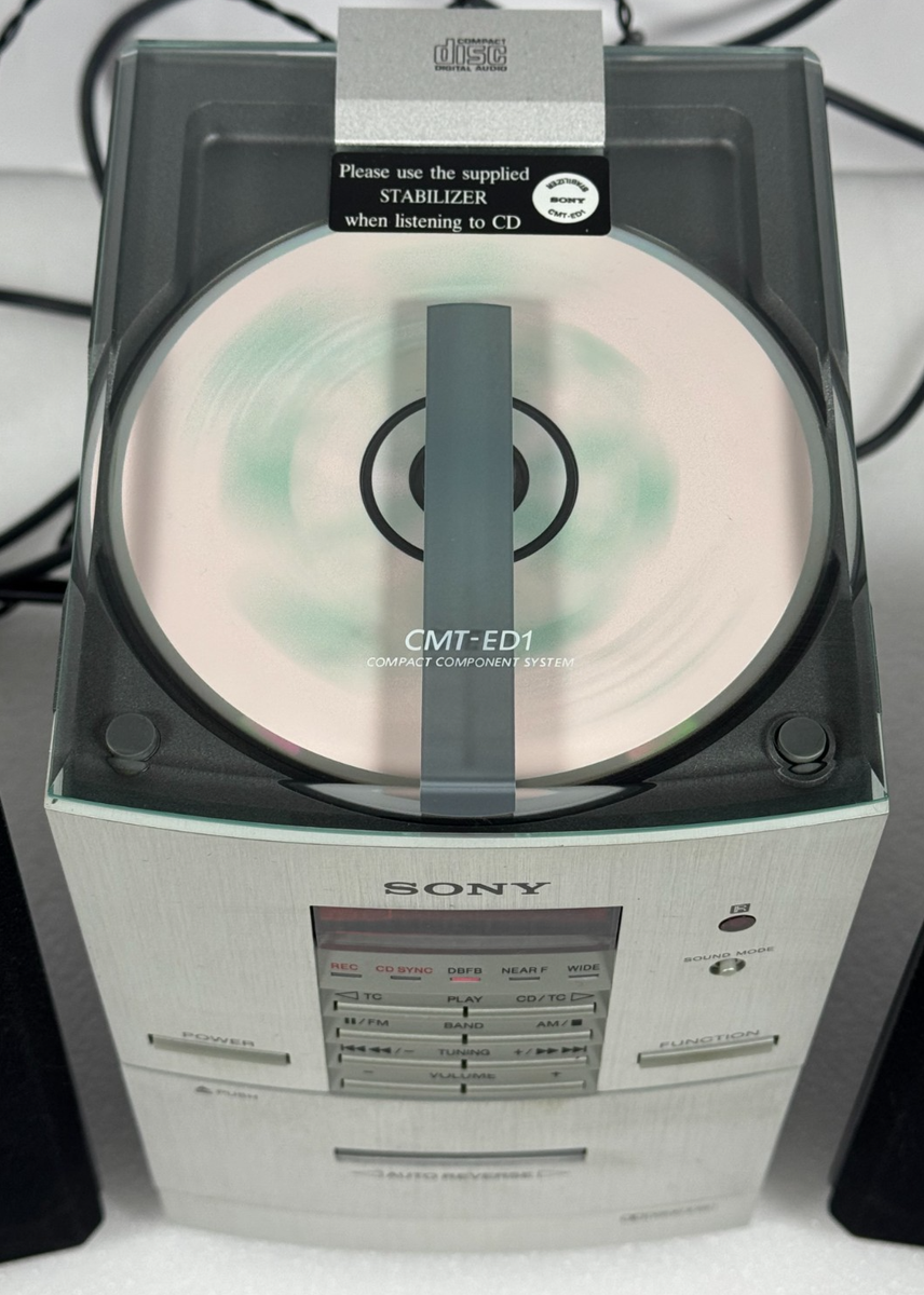 Sony CMT-ED1 Micro Hi-Fi Stereo System w/ Speakers Cassette Radio