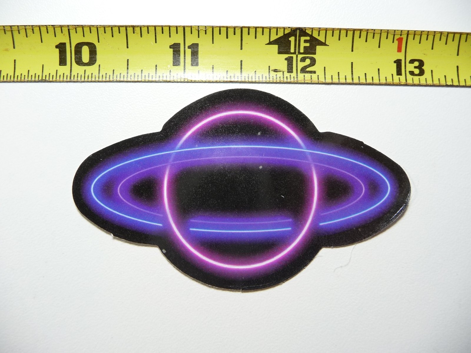 Colorful Neon Ringed Planet Galaxy Sticker Decal Fun Design