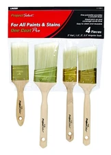 Linzer A 11404 S Wood Handle Assorted Size Polyester Paint/Stains Brush Set