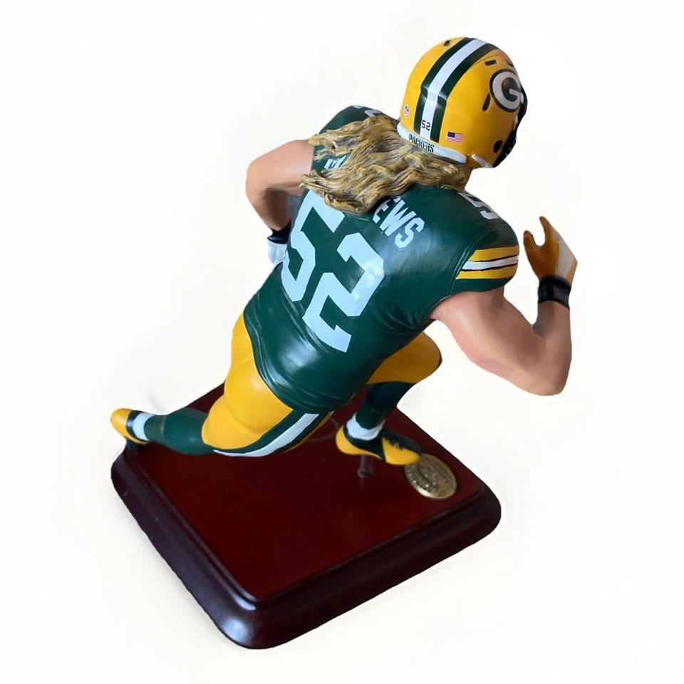 РЕДКИЕ трудно найти Danbury Mint Green Bay Packers ГЛИНЯНЫЕ МАТОВЫЕ + Оригинальная Коробка + Бумага Б/У в отличном состоянии - Изображение 3 из 4