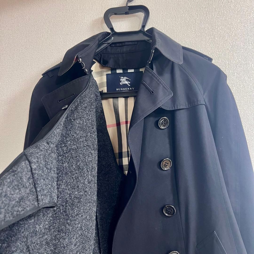 Burberry  BURBERRY Black Trench Coat (Size 40) thumbnail 9