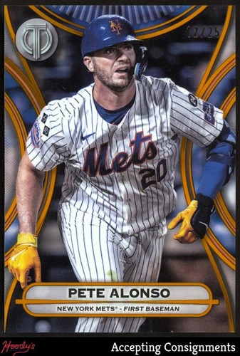 2025 Topps Tribute Orange #33 Pete Alonso 12/25 Mets