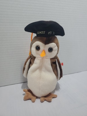 Wise the Owl w/Tags Retired 1998 TY Beanie Baby