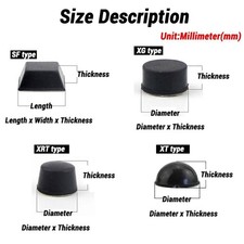 Self Adhesive Rubber Feet Bumpons Semicircle/Round/Square Black Buffer Feet Pads