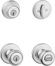 Kwikset Tylo Front Door Lock Handle and Deadbolt Set, Entry Handleset Exterior w