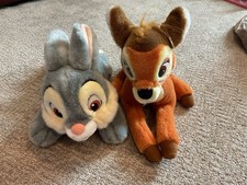 Disney Land World Store Exclusive Bambi And Thumper Pair Stuffed Animals 12  