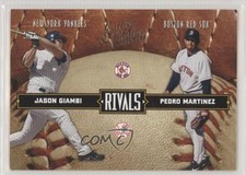 2004 Donruss Leather & Lumber Rivals /2499 Jason Giambi Pedro Martinez HOF 0nr3