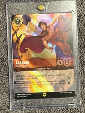 Disney Lorcana Aladdin - Heroic Outlaw 211/204 Rare Emerald Foil First Chapter