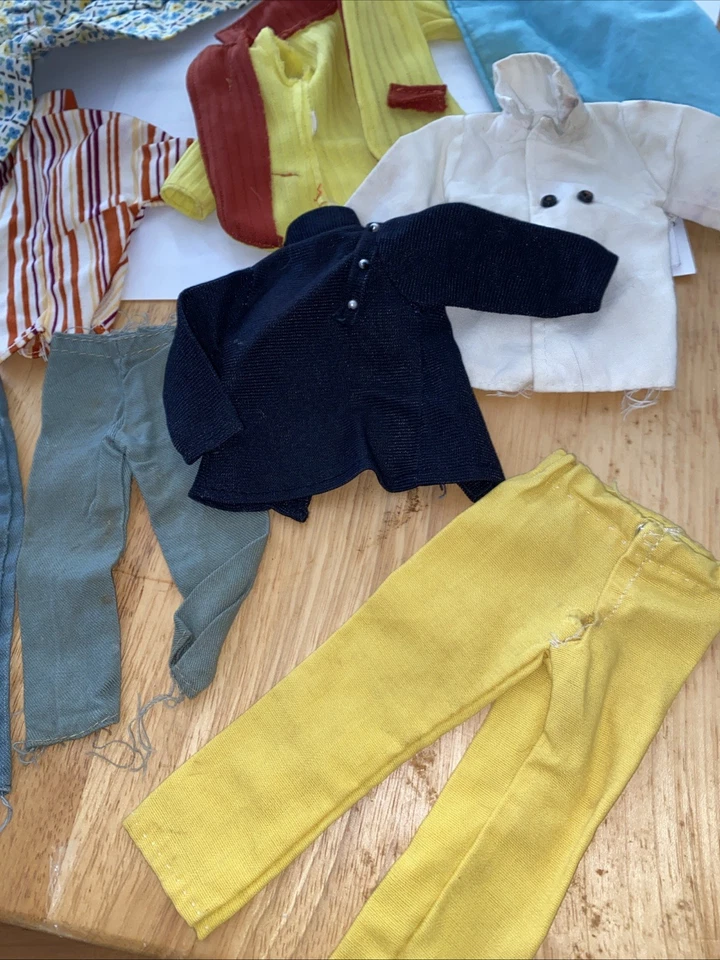 Lote antigo de acessórios de roupas Barbie Ken TLC original e caseiro anos 70 anos 80 - Imagem 3 de 4