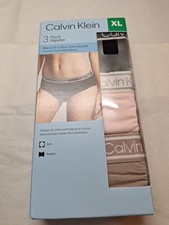 Calvin Klein Women's Underwear 3-pack Hipster size XL Cotton Blend W/Bamboo