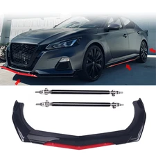 Front Bumper Lip Splitter Spoiler Body Kit Glossy Black Red For Nissan Altima B