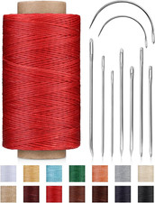DIUDUS 218 Yards Upholstery Thread Heavy Duty, Waxed Leather Thread Sewing Kit w