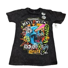 Universal Studios Hollywood HHN 2024 Grey/Black T-Shirt (S) NEW NWT