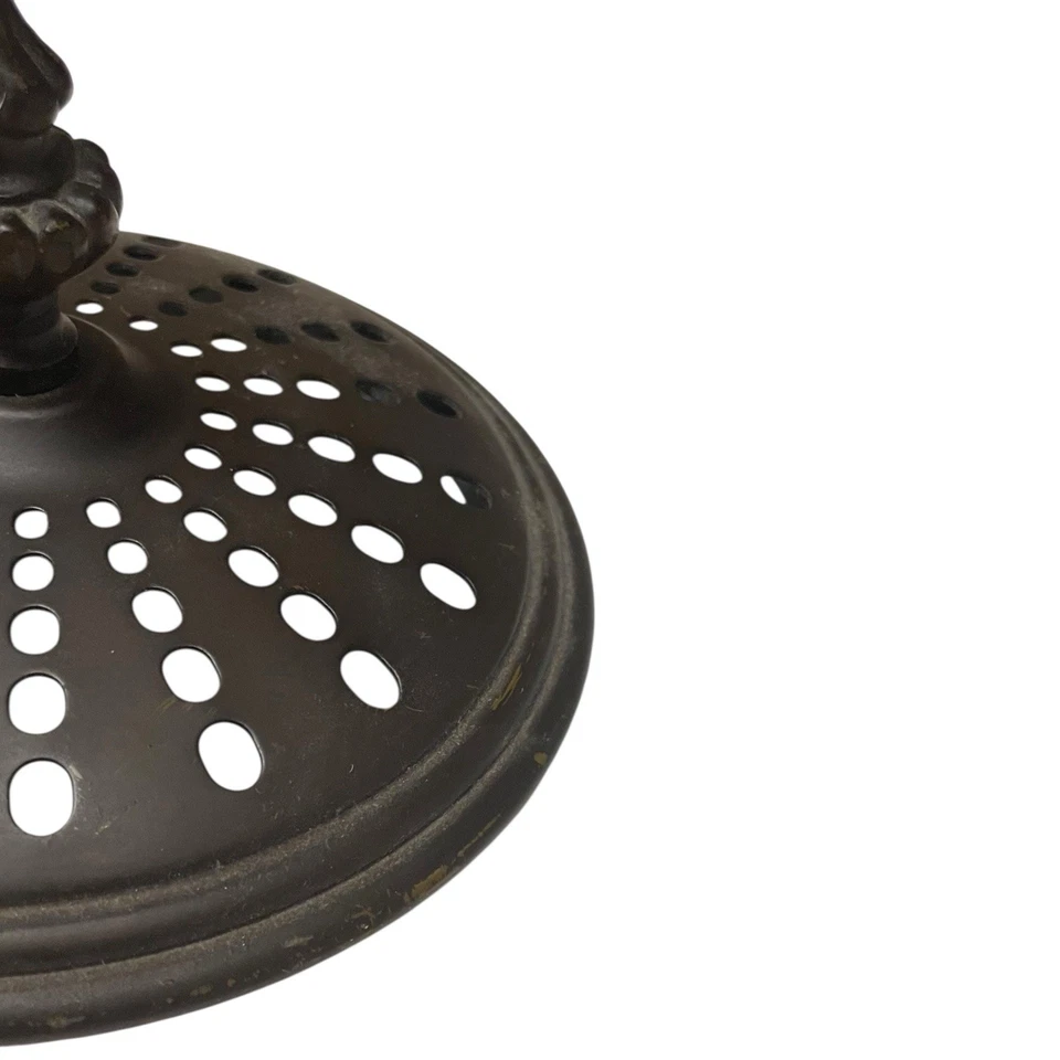 Pantalla de lámpara de latón estampada vintage GLS Alemania tapa térmica estilo Tiffany Foto 4 de 4