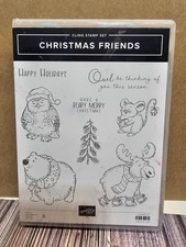 Stampin' Up CHRISTMAS FRIENDS Stamp Set Dies BEAR MOOSE MOUSE OWL TREE