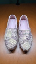 TOMS Alpargata Cloudbound loafers in the Pink Quartz Plaid Tweed colorway Sz7 W