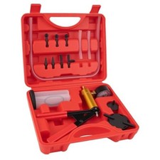 Brake Bleeder Vacuum Pump Kit Hand Vacuum Pump with Gauge Adapters,