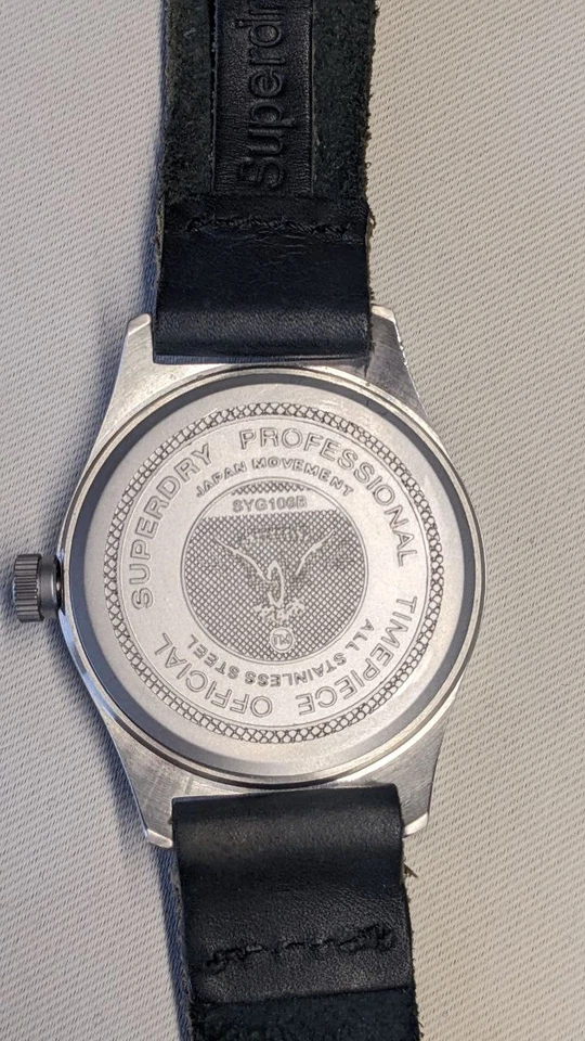 Reloj profesional uperdry (SYG168B) — Reloj analógico con correa de cuero para hombre Foto 3 de 4