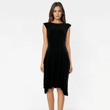 Ann Taylor Sz 6 Handkerchief Hem Little Black Dress