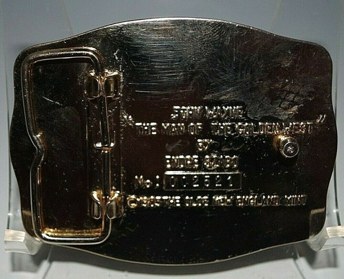 BELT BUCKLE JOHN WAYNE THE MAN OF THE GOLDEN WEST VINTAGE VERY CLEAN L.E. #2521 - Picture 4 of 4