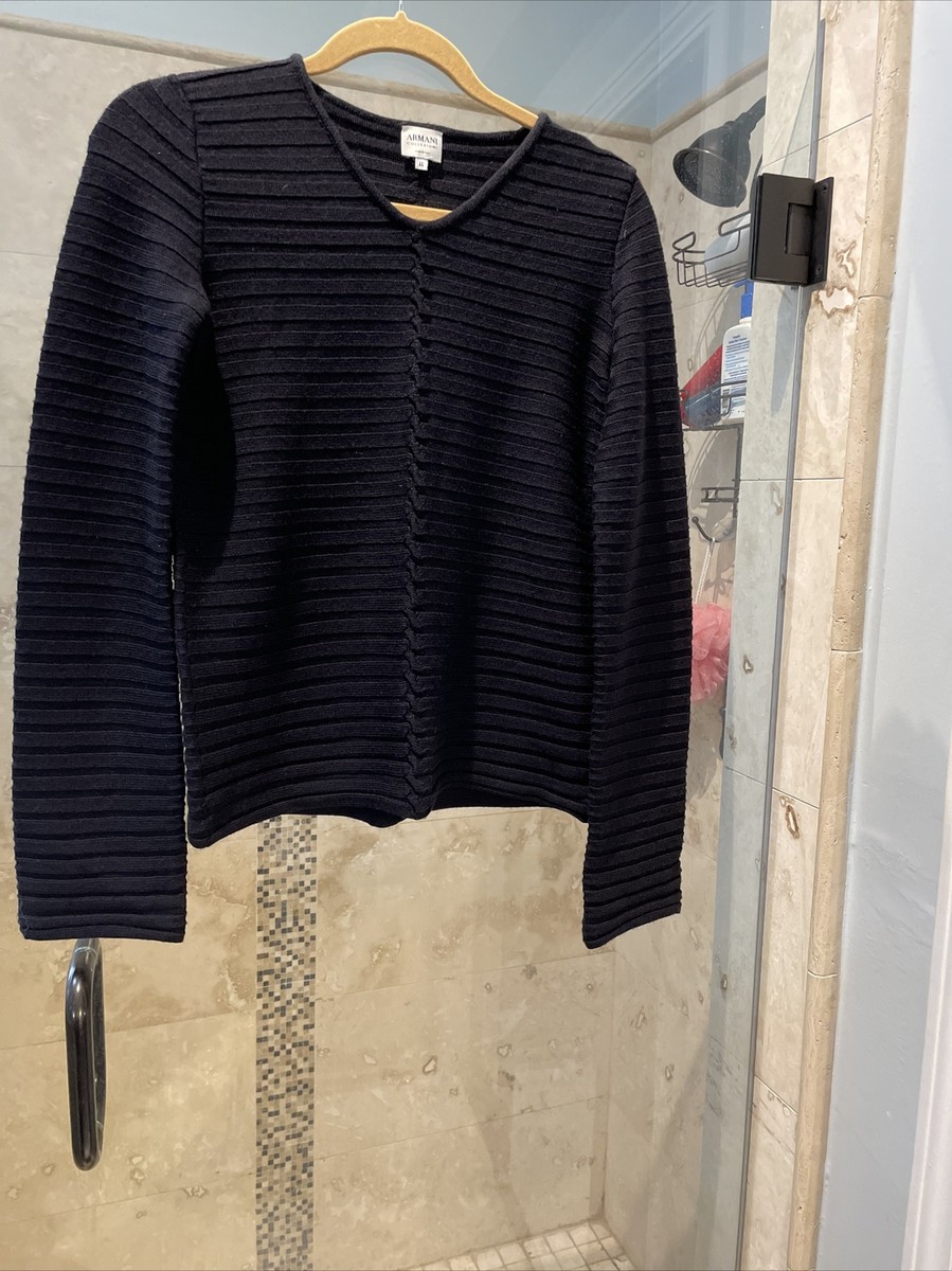 ARMANI COLLEZIONI Silk Rib Jacquard Knit