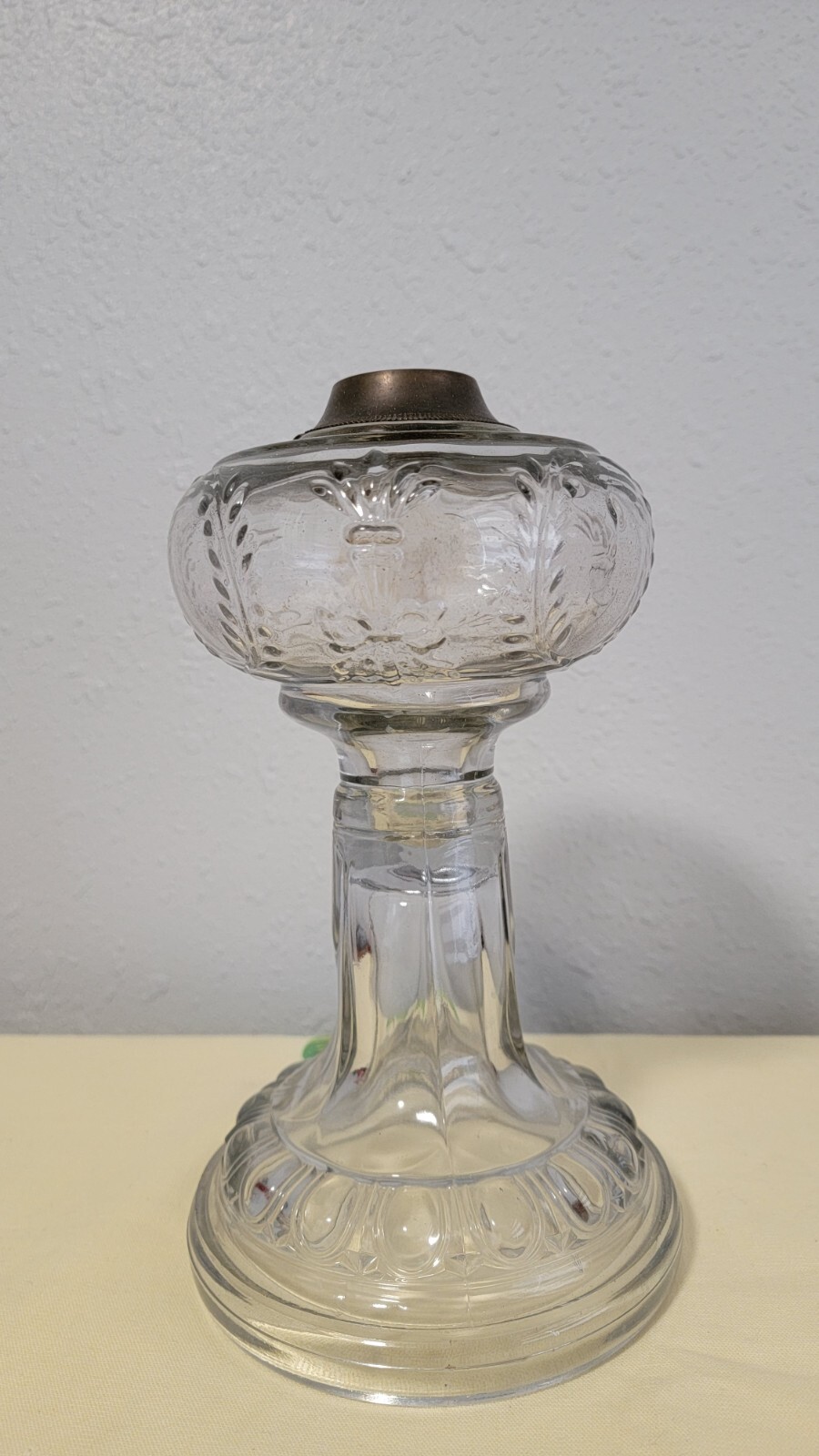 ANTIQUE RIVERSIDE CLINCHONCOLLAR KEROSENE OIL LAMP Torch & Wreath eBay