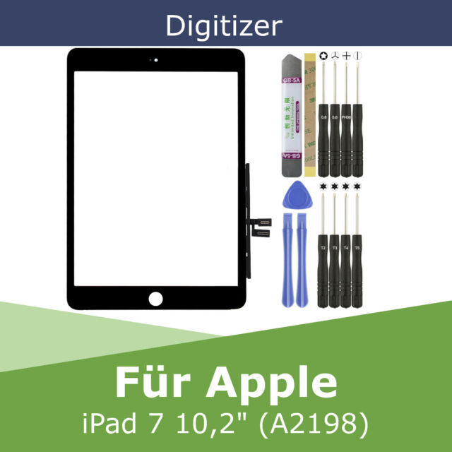 Digitizer für Apple iPad 7 A2198 Schwarz 10 2" Touchscreen Glas Display Scheibe