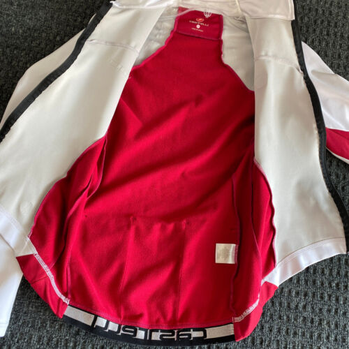 Women’s Castelli Jacket Windstopper Red White S Full Zip Cycling Rosso Corsa - Picture 7 of 13