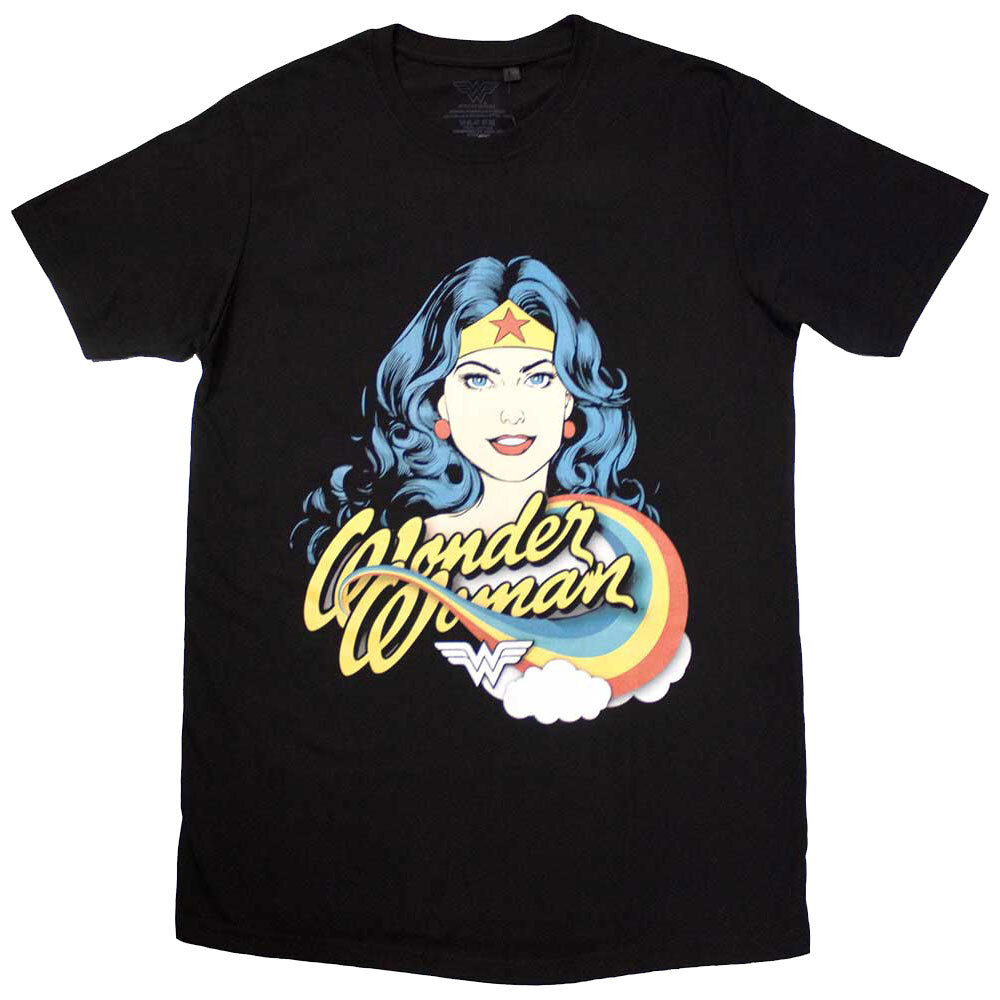 Wonder Woman Rainbow Logo Graphic Tee for Superhero Fans