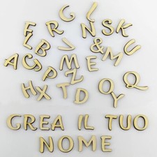 Lettere in legno piccole grandi dimensioni 3cm-20cm spessore 4mm lettere x feste