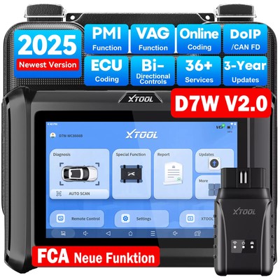 XTOOL D7W V2.0 Profi KFZ OBD2 Diagnosegerät Scanner Alle System ECU Coding