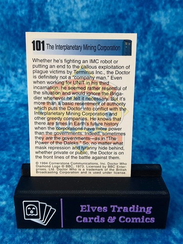 Doctor Who Series One 1 SINGLE Non-Sport Trading Card by Cornerstone 1994 - Picture 190 of 208