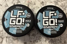 2 Pack Energy Pouches | Caffeine Pouches 6 Essential Vitamins and Minerals Mint