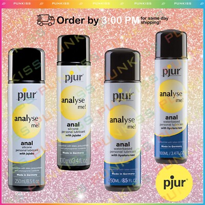 Pjur Analyse Me Anal Lubricant Silicone or Water Base Lube w/ Hyaluron Jojoba