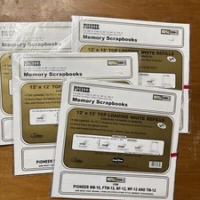 Pioneer 12 x12 Top Loading White Memory Book Refill Pages Lot of 4 -5-pks RMW-5
