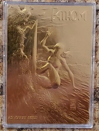 FATHOM PERFECT 10 23 KARAT GOLD CARD Dynamic Forces MICHAEL TURNER Top Cow 2000