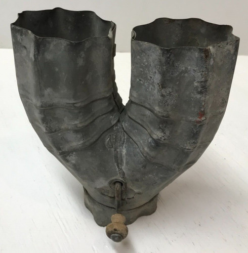 Vintage 3" Galvanized Metal Down Spout Y Rain Water Diverter Gutter Part