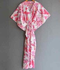 Indian Floral Printed Kaftan Cotton Hippie Maxi Women Nightwear Caftan Dress