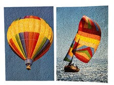 Vintage80s Springbok Two Puzzles Voyages 350 pcs Each Two Separate Bags Complete