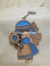 Rare Vintage Hallmark Springbok Keychain Key Chain Girl Flower