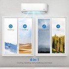 24000 BTU Ductless AC Mini Split Air Conditioner and Heat Pump 18.7 SEER 2 TON