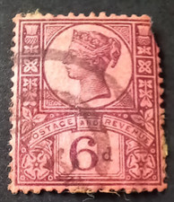 GREAT BRITAIN - QUEEN VICTORIA 6d STAMP - 1887