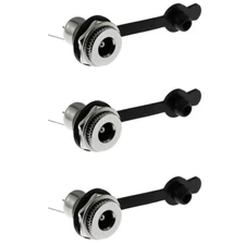 10x DC Power Connector Waterproof Cover Cap 5.5mm x 2.1mm Female Panel Mounting