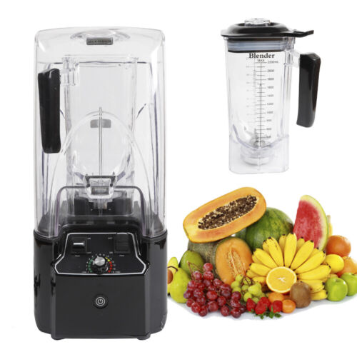 Commercial Smoothie Maker Mixer Soundproof Cover Blender 2.2L Fruit Drink Maker - Afbeelding 1 van 12