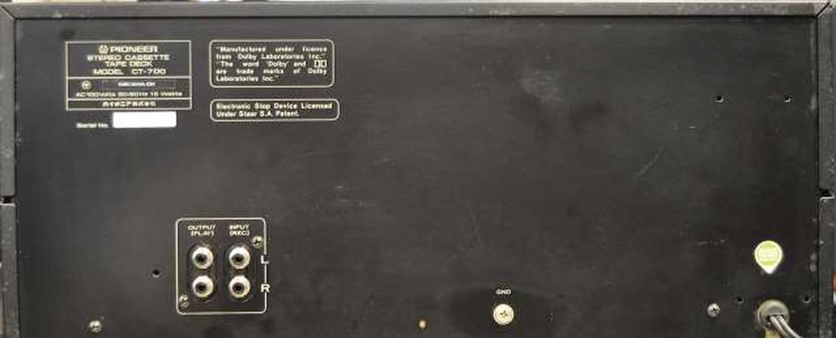 Pioneer CT-700 Cassette Deck 2 Head 100V Maintenance | eBay